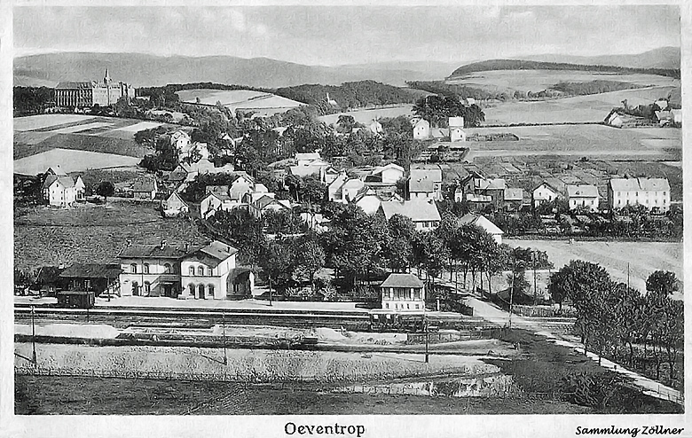 Postkartenansicht Bahnhof Oeventrop um 1920